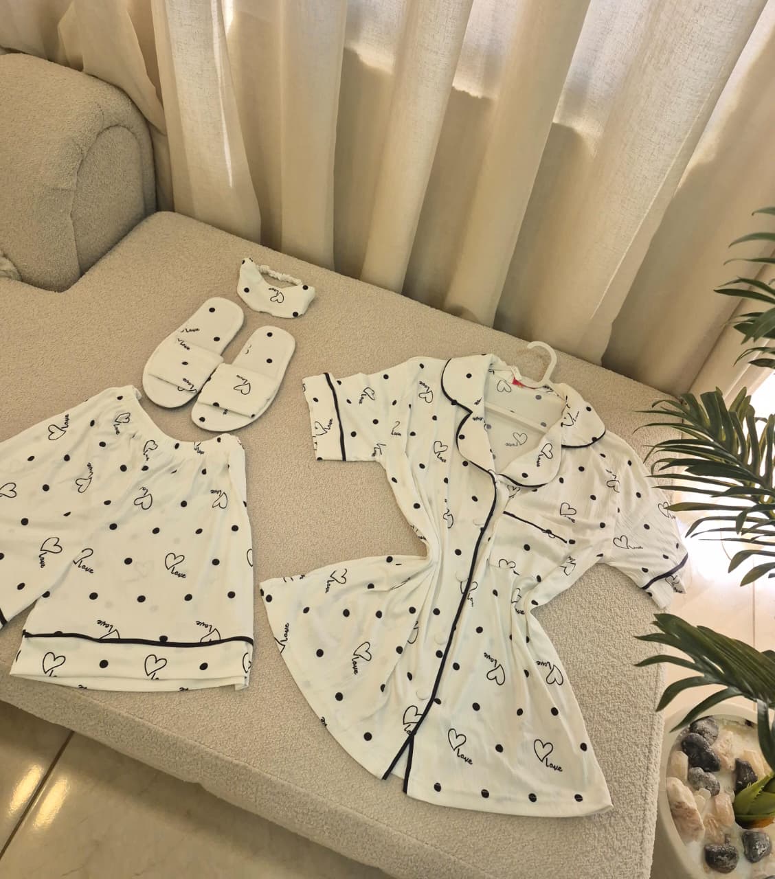 Cotton Black Short PJ Set