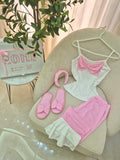 Pink Bow Charm PJ Set