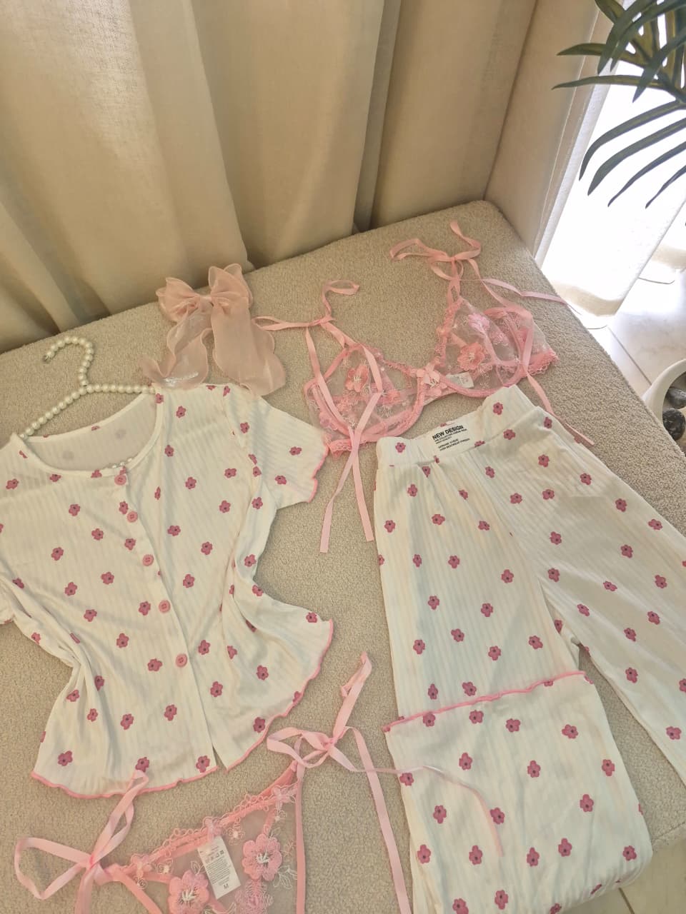 SUMMER FLOWER PJ & LINGERIE SET