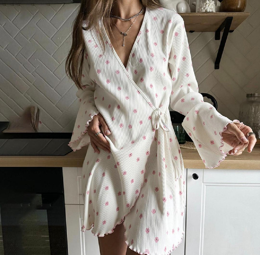 4 Pcs Flower Pajama Set