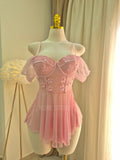 Bridal Pink Dress With Underwear