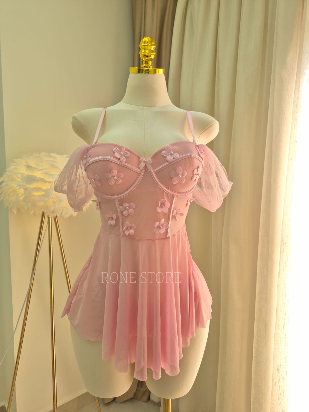 Bridal Pink Dress With Underwear