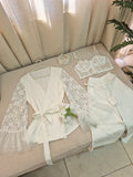 White Bridal Pajama & Lingerie Set