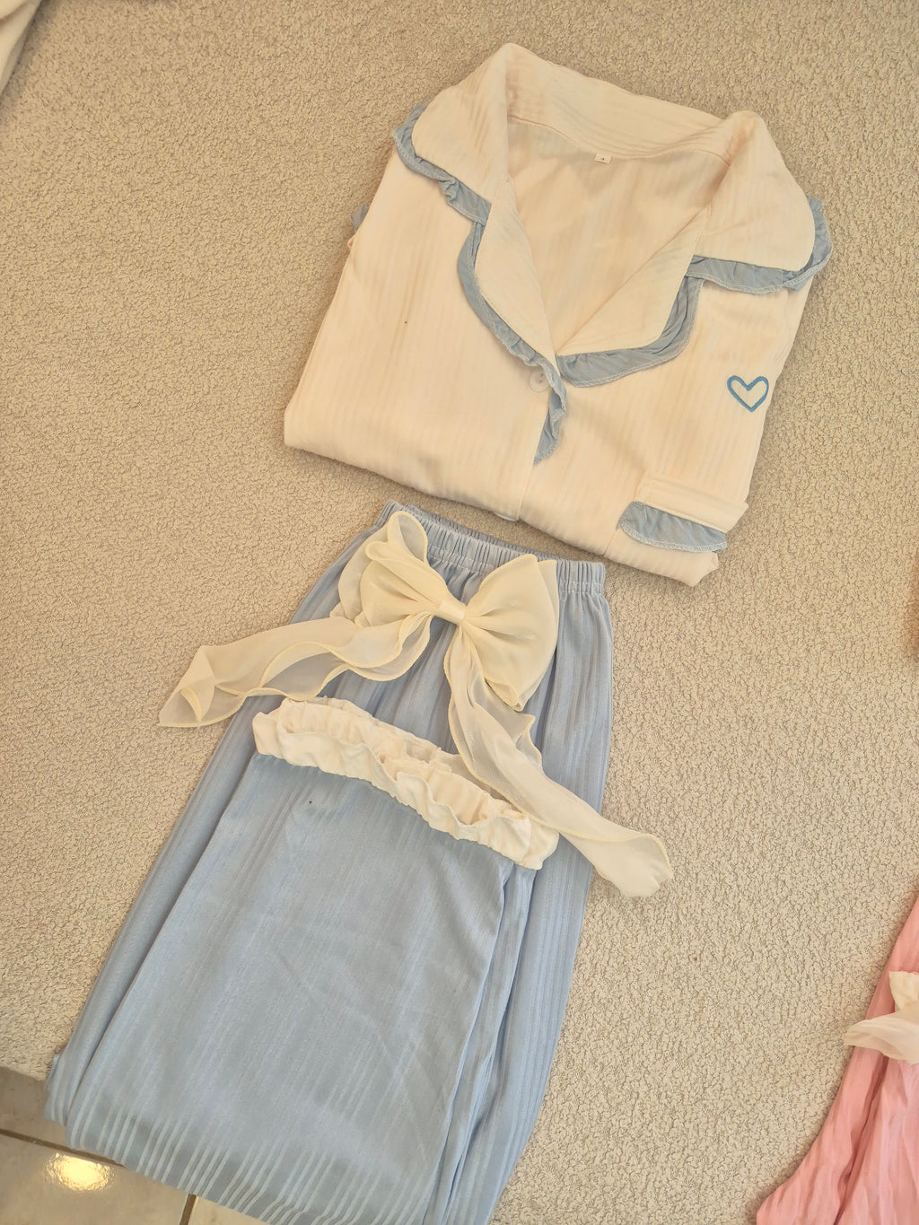Blue and Pink Pajamas Set