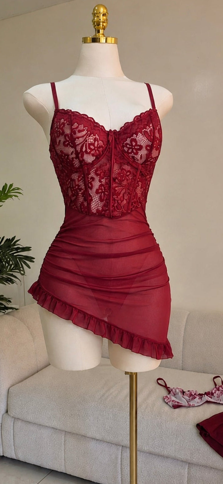 Burgendy Night Dress