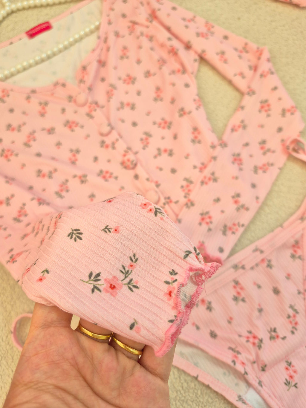 Pink Floral Set 6 pcs