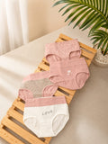 4-Pack High Waist Cotton Maternity Underwears – Soft Pink Collection
