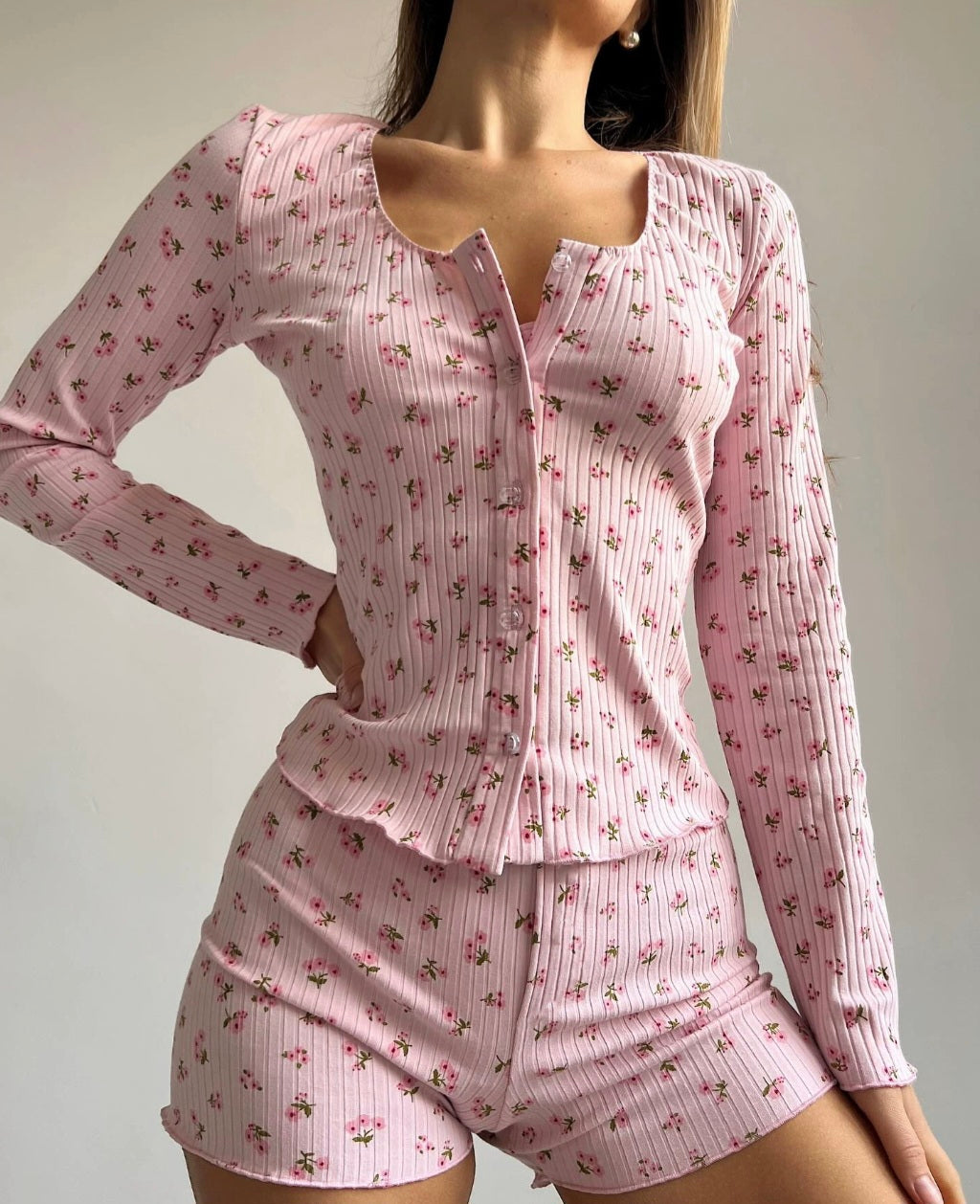 Pink Floral Set 6 pcs