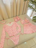 Pink Floral Set 6 pcs