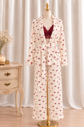 Cherry Romance  3Piece Pajama Set