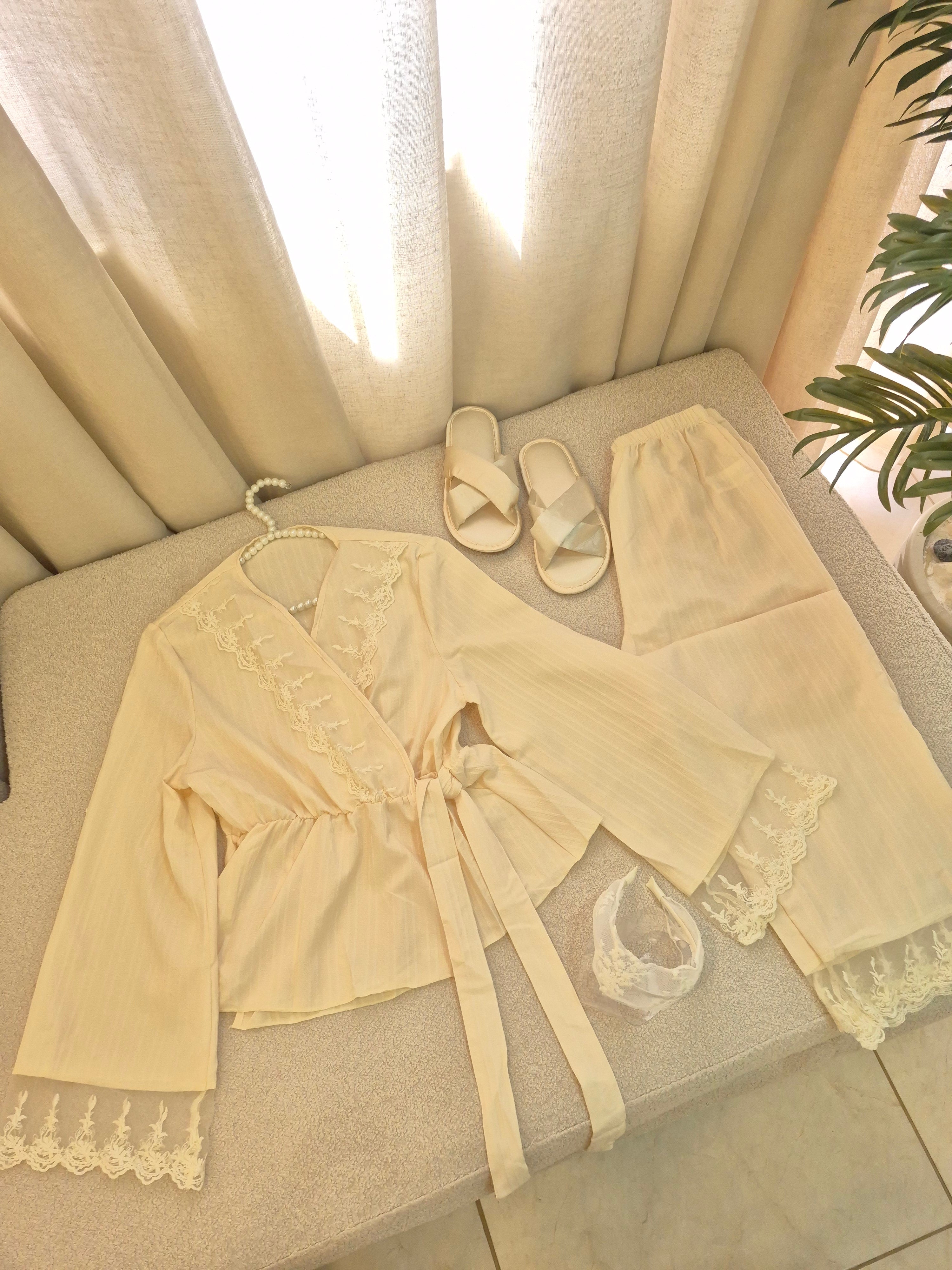 Maternity & Nursing Beige Pajamas