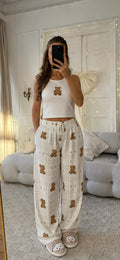 Bear Pajama Set With Slipper