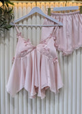 Bow Satin Short Set