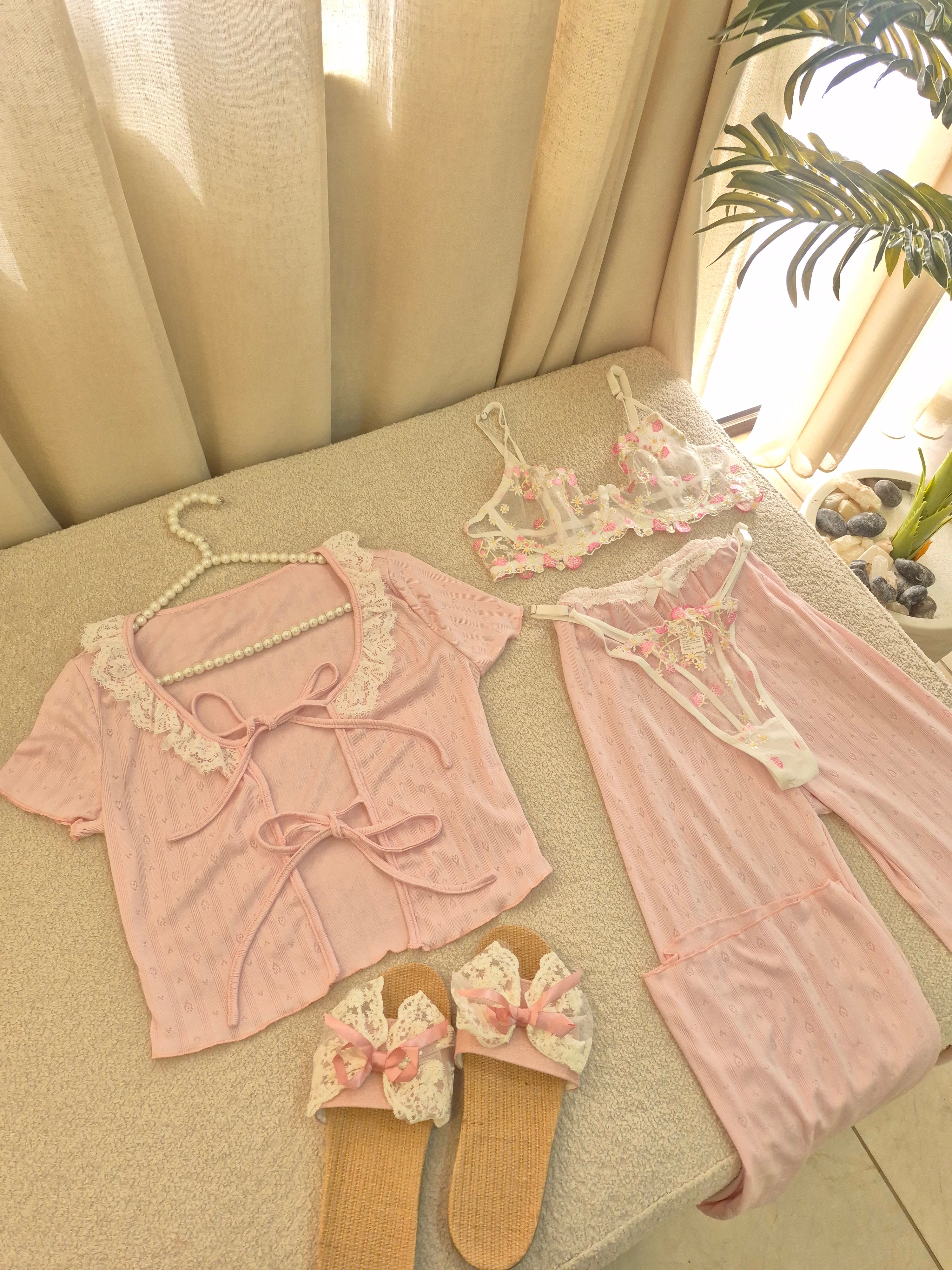 Summer pink Pj Set & Lingerie